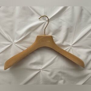 Miu Miu Tan Velvet Hanger with Gold Accents